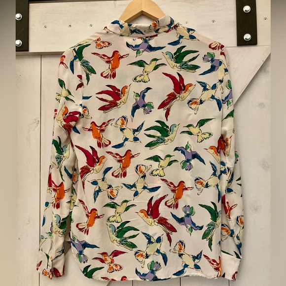 Maeve by Anthropologie Silk Bird shirt - Picture 4 of 5